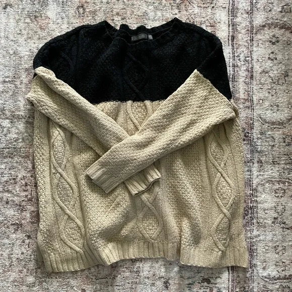 Brown and black oversized knit sweater - Picture 2 of 3